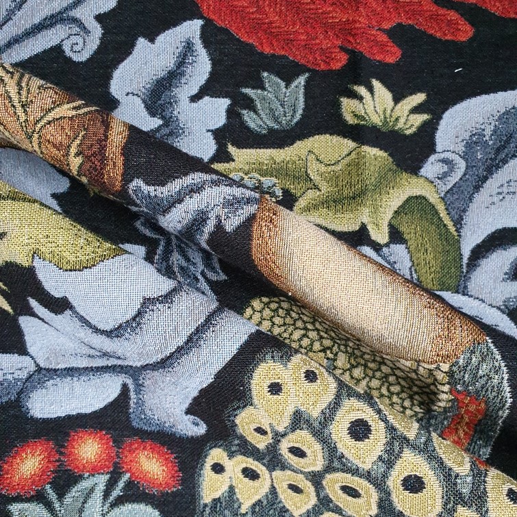 Ткань гобеленовая, хлопковая Лесные обитатели, шир. 140 см, 1 пог.м. — изображение 4